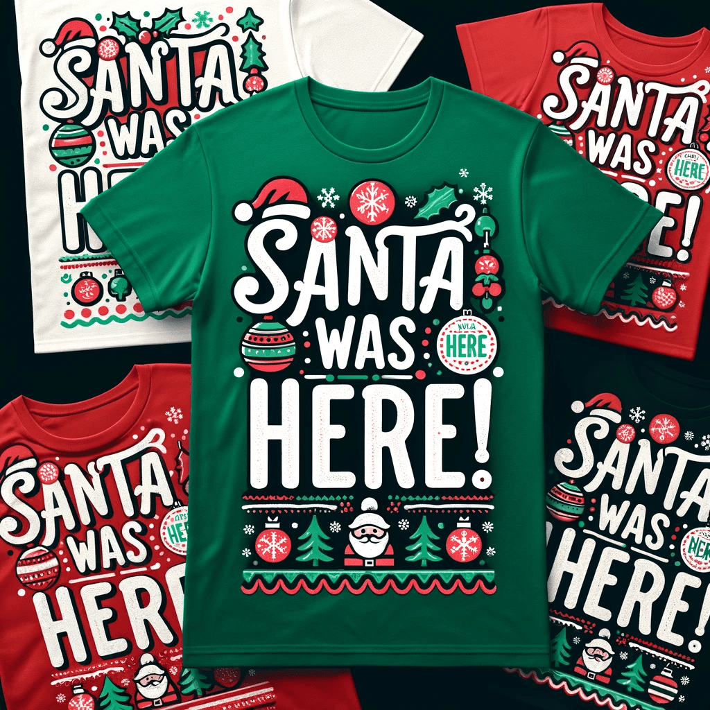 Santa Was Here Shirts